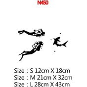 Resim N450-boyutu S-6-gri-moda Mızrak Balıkçılık Dalış Zıpkın lar Ussr Eğlenceli Vinil Araba-şekillendirici Araba Etiket Ç 