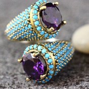 Resim 1pc Boho Kabile Tarzı Kadın Nişan Yüzüğü, Vintage Lüks Sentetik Zirkonya, Alüminyum Bant, Günlük Giyim ve Özel Etkinlikler için Mükemmel, Yıl Dönümü Sevgililer Günü Doğum Günü Hediyesi 