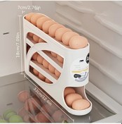 Resim Topnotch Krem 35 Yumurtalık 4 Katlı Tekerlekli Yumurta Saklama Kutusu Kapak Tasarımı Mutfak Dolabı 