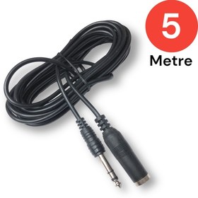 Resim Tek-İş 6.3 Mm Jak Stereo Kablo Erkek - Dışı 5 Metre 