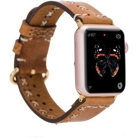 Resim Bouletta Watch Uyumlu Deri Kordon 42-44-45Mm Aqua V18 Taba 