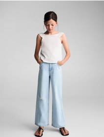 Resim MANGO Kids Askılı Fırfırlı Bluz 