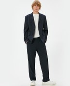 Resim Koton Kumaş Pantolon Düğmeli Cep Detaylı Lacivert 4spm40001hw Lacivert 