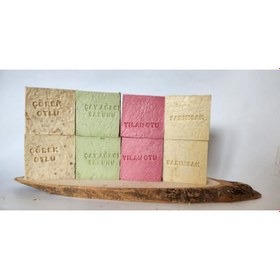 Resim Doğal Üretim Sabunu Karışık (Çörekotu-Çay Ağacı-Yılan Otu-Sarımsak) 8'li Set 