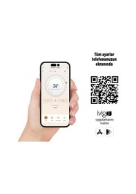 Resim İvigo Epk4590e20w Dijital Profesyonel Konvektör 2000 Watt Beyaz Wifi 