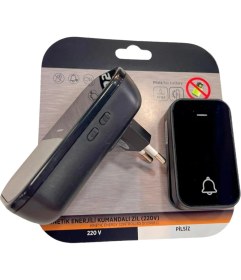 Resim Skygo Kinetik Enerjili Kapı Zili Pilsiz Şarjsız Kablosuz Fişi Prize Tak Çalıştır Kumandalı Zil Kablosuz Kapı Zili, 38 Farklı Melodi, Pil Gerektirmeyen Kinetik Buton, 150M Menzil (Siyah) 