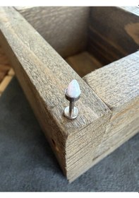 Resim Gerçek G23 Titanium Beyaz Opal Titanyum Labret Piercing 