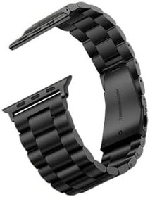 Resim PSR aksesuar Siyah CNS Band-04 Metal Kordon-Siyah Watch 42mm ile uyumlu 