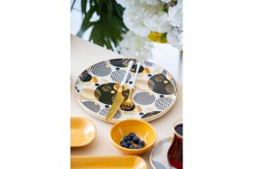 Resim Mediterian Turuncu 31 Parça Gölge Kahvaltı Seti, şık ve fonksiyonel, seramik, BPA free, 6 kişilik 