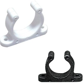 Resim Plastic Support Clip, Screwed, Ø20mm, Black 