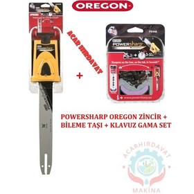 Resim Powersharp 28 Diş Zincir + Bileme Taşı Powersharp Oleomac Klavuz 