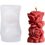 Resim Sones Çiçek Sütun Aromaterapi Mum Silikon Kalıbı Kendin Yap El Yapımı Hediye Difüzör Taş Kalıbı, Stil: Twin Rose Zw-345 3+ 