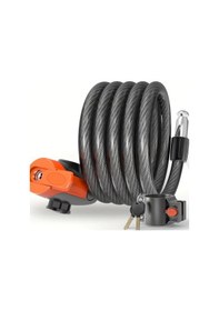 Resim Chuangyinshop Siyah Abs Demir 12mm Kilitli Bisiklet Zinciri Hırsızlık Korumalı Siyah 