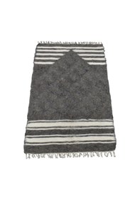 Resim Kilim Antik El Dokuma Yün Namazlık Seccade Tiftik Siirt Battaniyesi 0010 - Yeni - Gri 