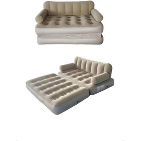 Resim AyrStore Otomatik Şişme Koltuk, Çift Kişilik, Bej, Kendinden Şişen, Pompa Dahil 