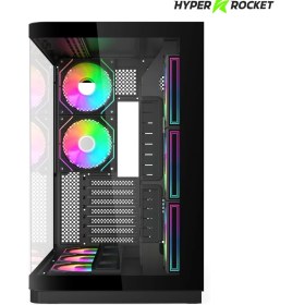 Resim Hyper Rocket V335R ATX 8 Argb Fan 850W PSU Siyah Oyuncu Kasası 