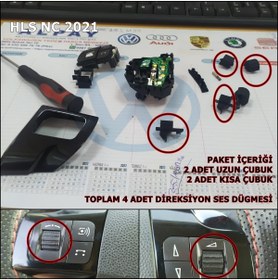 Resim HLS NC 2021 OPEL ASTRA H ZAFİRA DİREKSİYON SES DÜĞMESİ ( TOPLAM 4 ADET : 2 KISA 2 UZUN VERSİYON İÇERİR) 