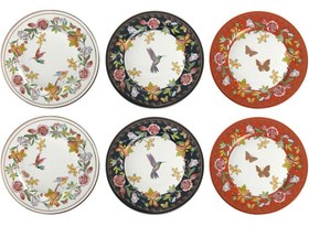 Resim Lucky Art Evelyn Bone 27Cm 6Lı Tabak Seti 