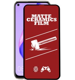 Resim Huawei P40 Lite Tam Kaplayan Mat Seramik Ekran Koruyucu 
