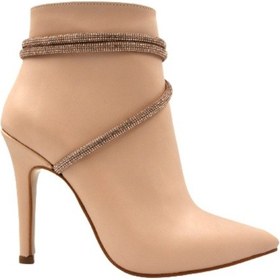 Resim ParkModa KBT130 Topuklu Taşlı Kadın Bot TEN Ten 