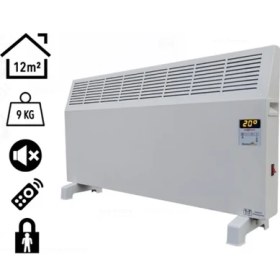 Resim Elektrokonfor Konvektör 1000W Dijital Elektrikli Isıtıcı Beyaz 