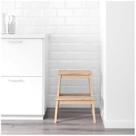 Resim Ikea Ahşap Bekvam Basamaklı Mutfak Taburesi Kayın Cfinstore Turuncu 