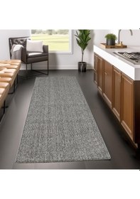 Resim Yumuşak Bukleli Sisal Jüt Salon Oturma Odası Gri Renkli Yuvarlak Halı 