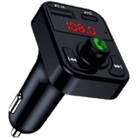 Resim Bluetooth Araç Kiti Fm Transmitter Mp3 Sd Kart Flash Bellek Çakmaklık Girişi Pd 23w Hızlı Şarj 3.1a 