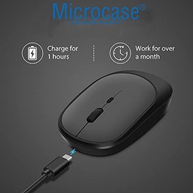 Resim Microcase 1600 DPI Şarj Edilebilir 2.4 GHz Bluetooth Kablosuz Mouse - AL2674 Beyaz 