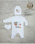 Resim yzc home size dair... Te03 Isimli Erkek Bebek Tulum Şapka Eldiven Set 