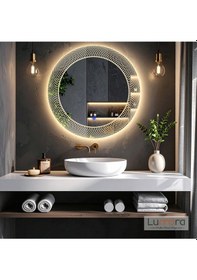 Resim Zenith Günışığı Lazer Kumlamalı Lavabo & Banyo Aynası Dokunmatik Sensörlü 70 X 70 