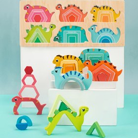 Resim Çocuklar için Ahşap Dinozor Renk Eşleştirme Bulmaca Oyuncak - El-Göz Koordinasyonu ve İnce Motor Becerileri Geliştirme, 3+ Yaş, Noel ve Doğum Günü Hediyesi, Dayanıklı Ahşap Yapı ile Renkli Dinozor Parçaları, Eğitici Oyun Aktivitesi, Dinozor Oyuncak 