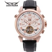 Resim Hanyang 04 Jaragar Alaşım Mekanik Saat Rahat Moda Volan Roma Ölçekli Mekanik Saat Takvim Kemer Kol Saati (Yurt Dışından) 