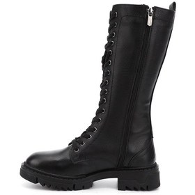 Resim Gönderir Kadın Siyah Floter Fermuarlı Kalın Topuklu Hakiki Deri Postal Çizme Gkzc13446548 Siyah 