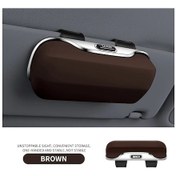 Resim Boatshop1 Araba Gözlük Tutucu Güneşlik Klipsi Kahverengi Evrensel Depolama Kutusu Sürücü Yolcu İçin 