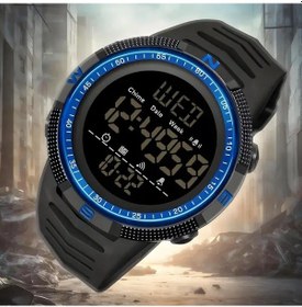 Resim Primepickings Sanda Unisex Erkek Spor Dijital Saati Kırmızı Siyah Takvim Işık Su Geçirmez Kronometre Diğer 