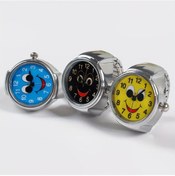 Resim Sunshine022 3 Adet Moda Yüzük Saati Smile Kadran Esnek Bant Mavi Siyah Sarı Analog Dijital Diğer 