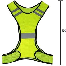 Resim Didadodo Hafif Nefes Alabilir File Yansıtıcı Yüksek Görünürlük Güvenlik Yeleği Koşu Yürüyüş Bisiklet Koşu İçin Ekipman Sarı Sarı 