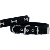 Resim Doggie Konfor Dokuma Kemikli Boyun Tasması Siyah 2.0 35-40 Cm Dsbt-2062 M Çok Renkli 