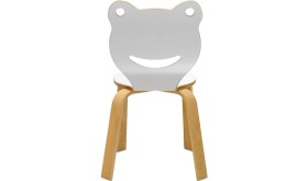 Resim Ens Kids Collection Frog Beyaz Laminant Kaplama Ahşap Çocuk Sandalyesi (2-7 Yaş) 