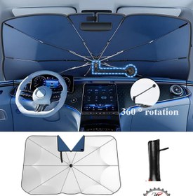 Resim Genel Markalar Kia Telluride 2020-2021-2022-2023-2024-2025 OTO GÜNEŞLİK ŞEMSİYE BÜKÜLEN SAP, 360 DERECE DÖNER 