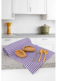 Resim Zefir Desen Sofra Bezi Masa Örtüsü 170 X 170 Cm Lila Çok Renkli 