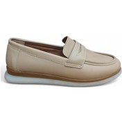 Resim Kadın Günlük Ortopedik Taban Rahat Ayakkabı Bej Bej 