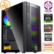 Resim RaXius Nova G1 R5 4060-56F03 Ryzen5 5600 16GB 512SSD+1TBSSD RTX4060 FreeDOS Gaming Masaüstü Bilgisay 