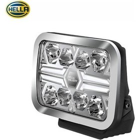 Resim Hella 12v-24v Off-road Lamba 8 Ledli 2 Fonksiyonlu Krom Çerçeve 222 153 58 Mm 