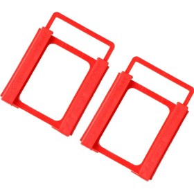 Resim 2x Kırmızı 2.5 "ila 3.5" SSD HDD Montaj Adaptörü Braketi Sabit Disk Sürücü Tutucu 