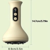 Resim USB Şarj Edilebilir 9 Hız Ayarlı Kupaj Masaj Aleti, 1200mAh Pil, 8 Çelik Top ve 3.5in/8.9cm Taban - Tam Vücut İçin Akıllı Vakum Kupaj Aracı, Ev Kullanımı, 10 Gündür Hediye Fikri, Sırt İçin Kupaj Masaj Aleti, Şık Tasarım, Dayanıklı İnşaat 