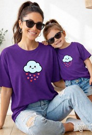 Resim genosha Anne Kız 100% Pamuk T-shirt Mama Mini Mother Daughter TEKLİ FİYAT 