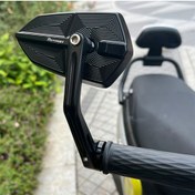 Resim CNZERM Alüminyum Alaşım Motosiklet El Aynaları, Evrensel Uyum, Kolay Kurulum, Ayarlanabilir Açı, Motosiklet Gidon Yan Görüş Aynaları için 