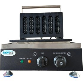 Resim Cemko Çubukta Waffle Makinası 6 Gözlü Zaman Ayarlama Özelliği 